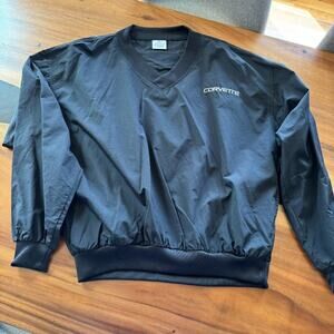 Vintage Munsingwear Corvette Nylon Pullover Bomber Jacket Mens Sporty Race Chevy